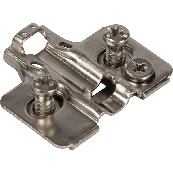 Hardware Resources Standard Duty 2mm Cam Adj Steel Plate w/Euro Screws for 700,725,900 and 1750 Series Euro Hinges 600.0P73.05 - main